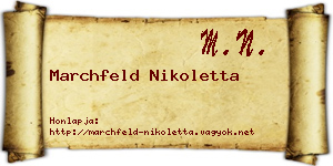 Marchfeld Nikoletta névjegykártya